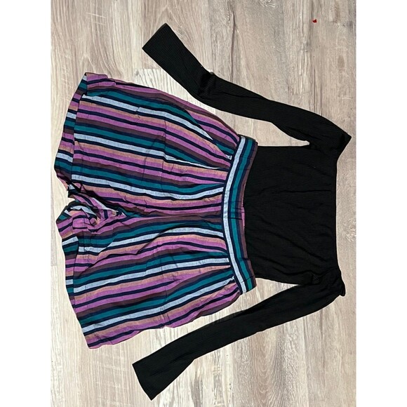 Women’s New Shorts Off Shoulder Black Top size XS Cute Stylish Colorful soft - Picture 1 of 4